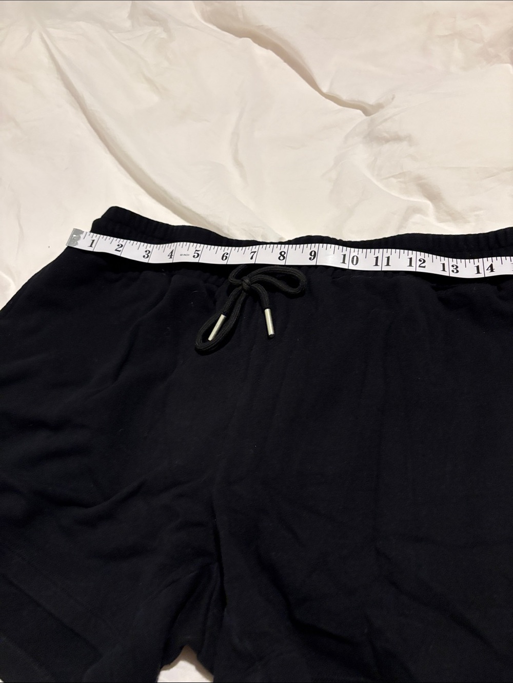 Women's Black Athletic Lounge Shorts with Drawstring Waist - Picture 3 of 4